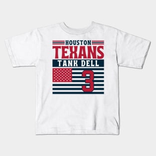 Houston Texans Dell 3 American Flag Football Kids T-Shirt